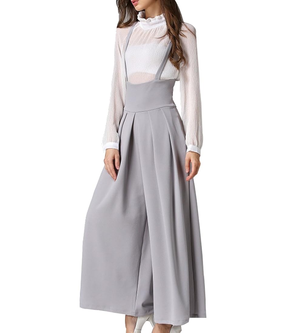 <H>HIGH WAIST SUSPENDERS PANTS Buy GUOLEZEEV Womens Suspender Pants Cross Straps High Rise